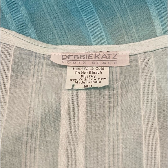 Debbie Katz pacific Beach turquoise ombré swim suit cover up size M - Picture 4 of 10